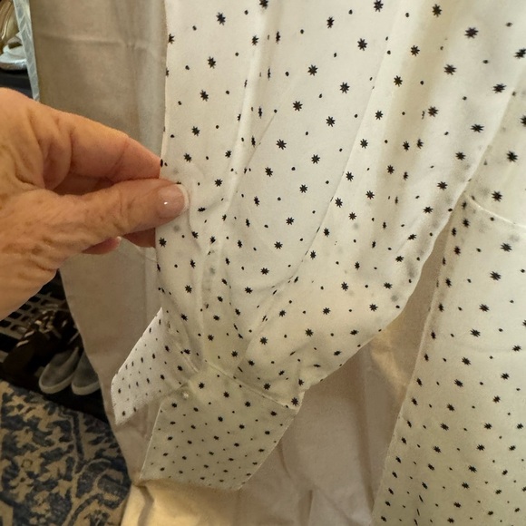 Joie Prynn Porcelain Print Shift Dress Frilly Pleated Long Sleeve XS NWT - Picture 11 of 12